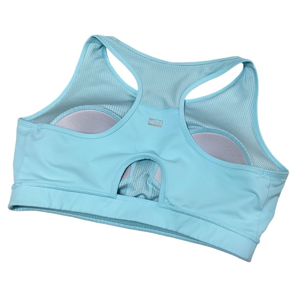 Fila Sport Women’s Medium Impact Racerback Keyhole Padded Blue Sport Bra Size 2X - Picture 12 of 15
